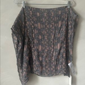 Part Two Copenhagen pink and grey graphic geometric print scarf NWT